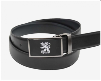 Nahka kääntövyö 35 mm leijona laattasoljella